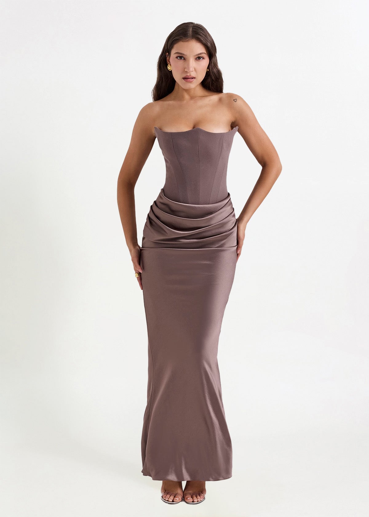 House Of CB Persephone Corset Smoke Formal Dress