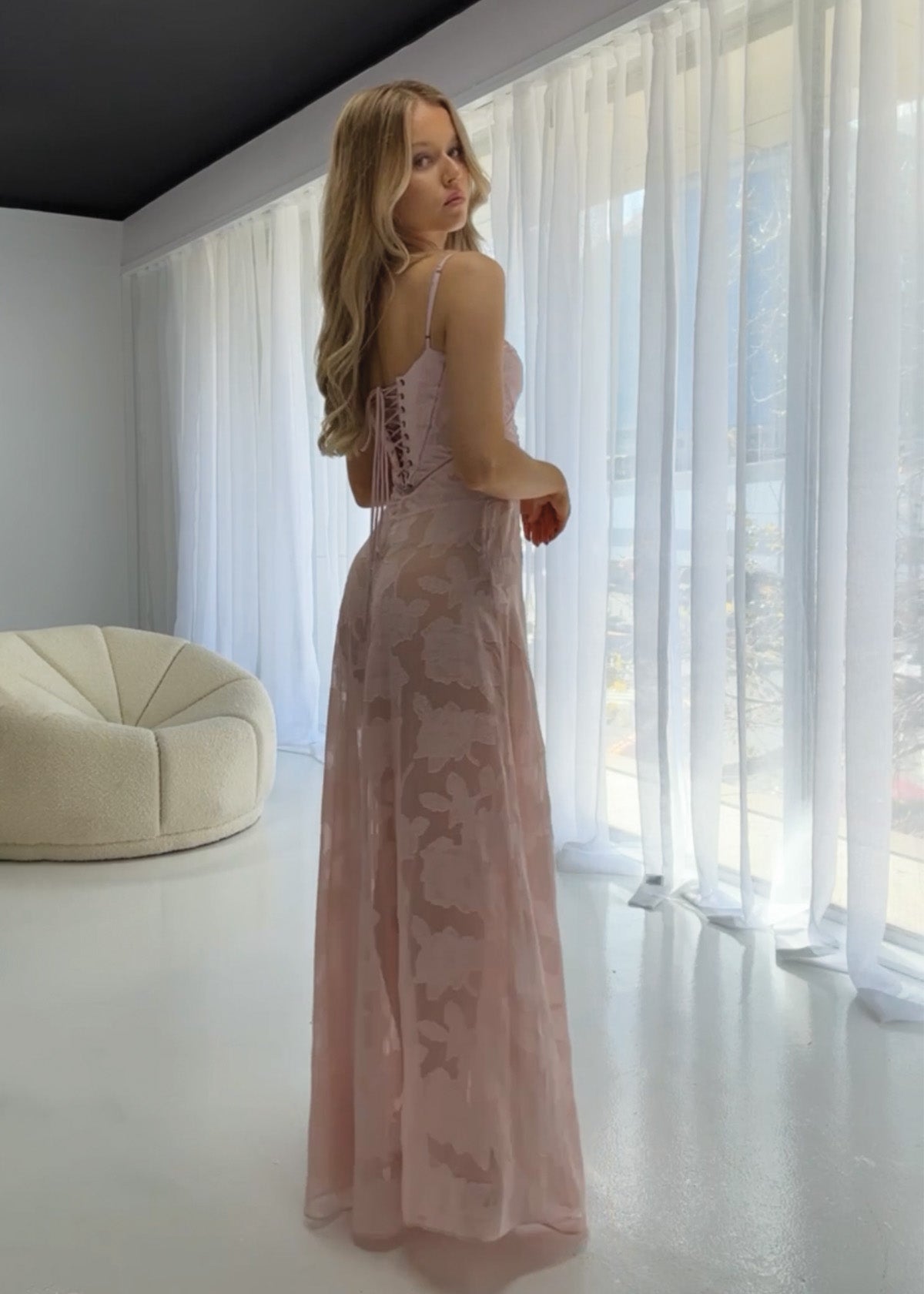 House Of CB Seren Corset Blush Pink Formal Dress
