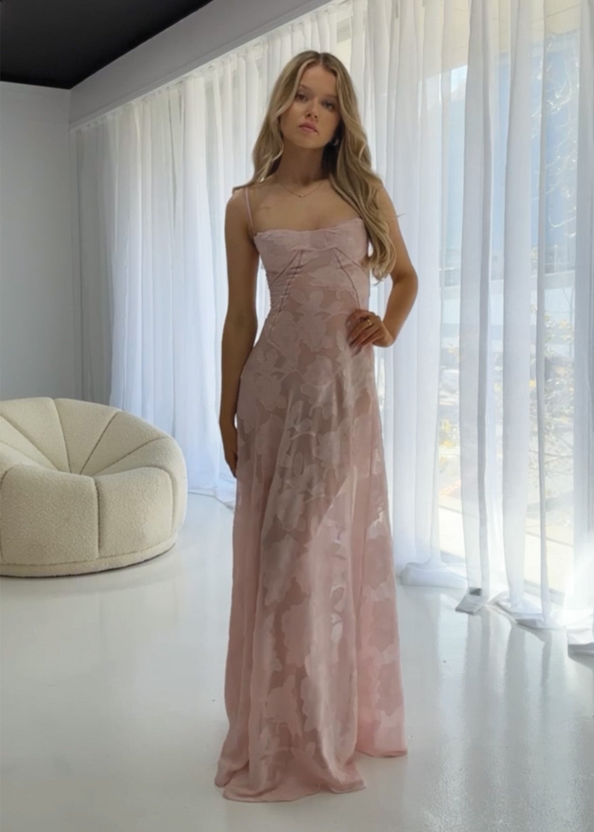 House Of CB Seren Corset Blush Pink Formal Dress