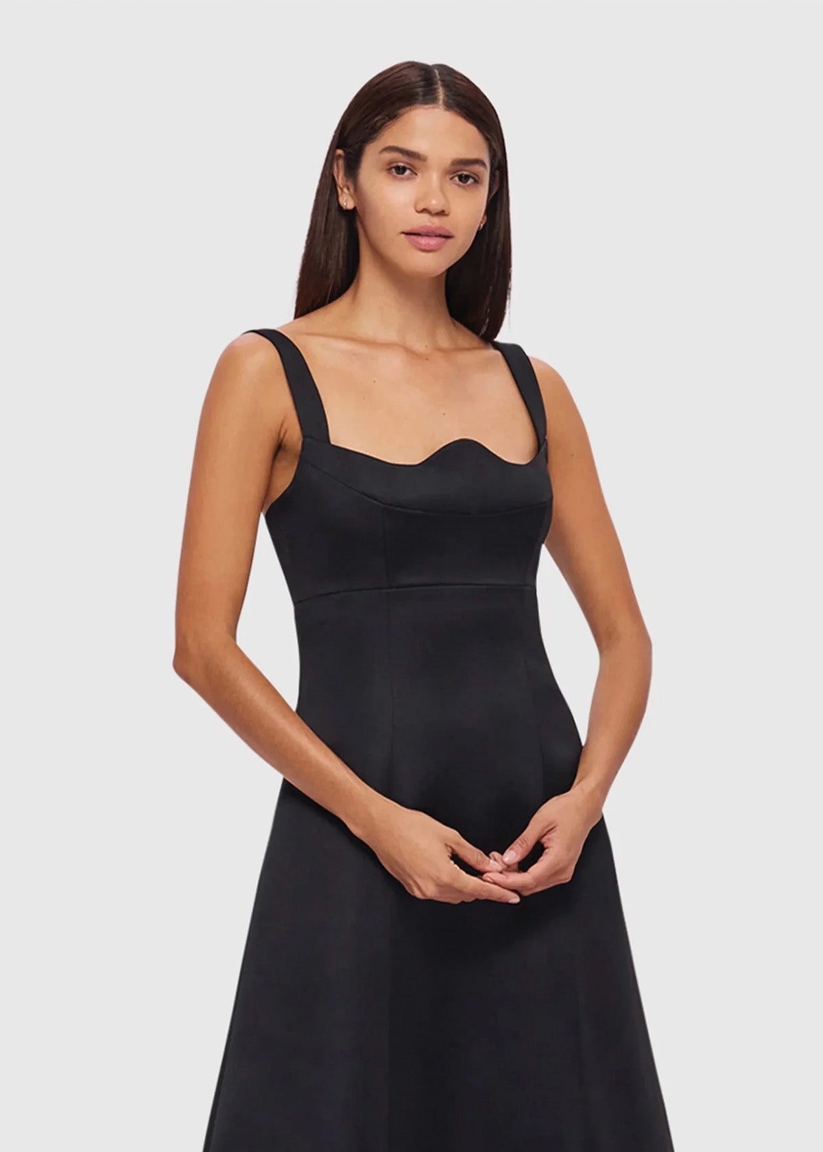 Leo Lin Odette Black Midi Dress