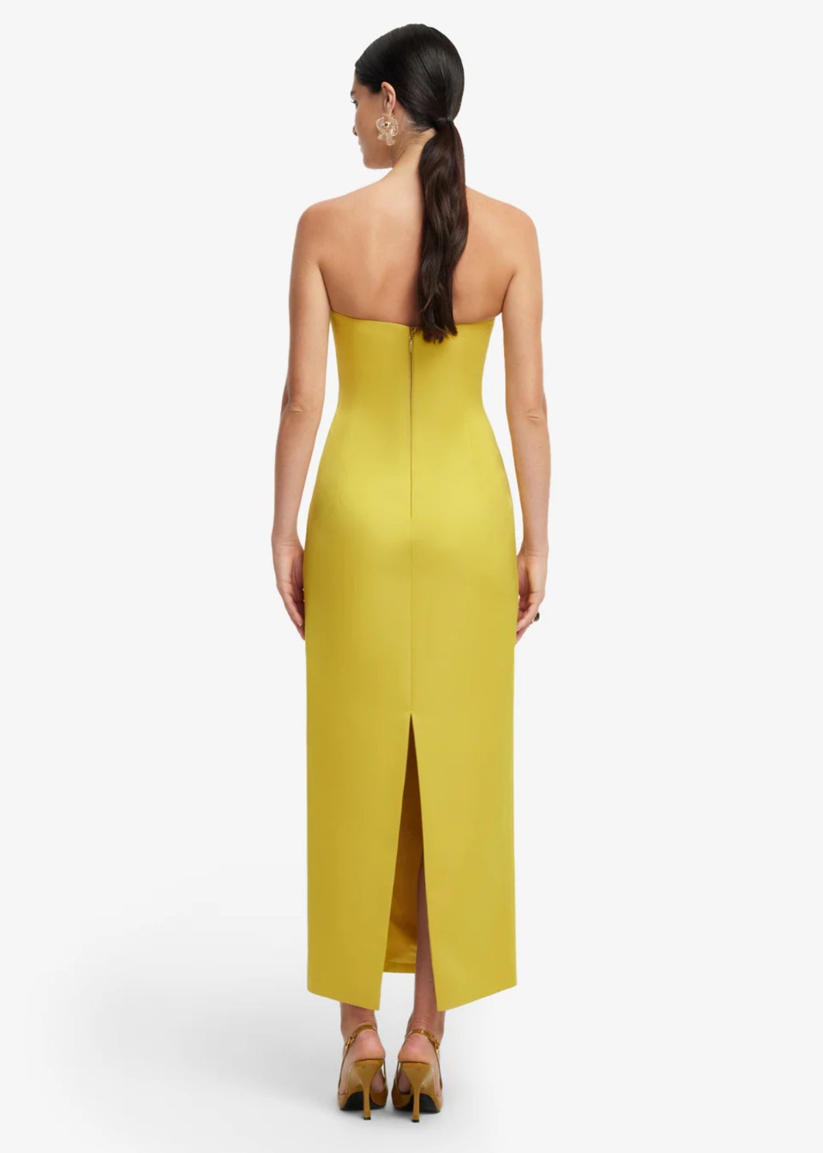 Leo Lin Rayna Floral Mustard Maxi Dress