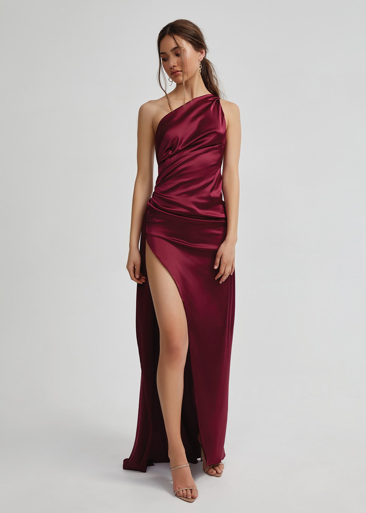 Lexi Samira Burgundy Formal Dress