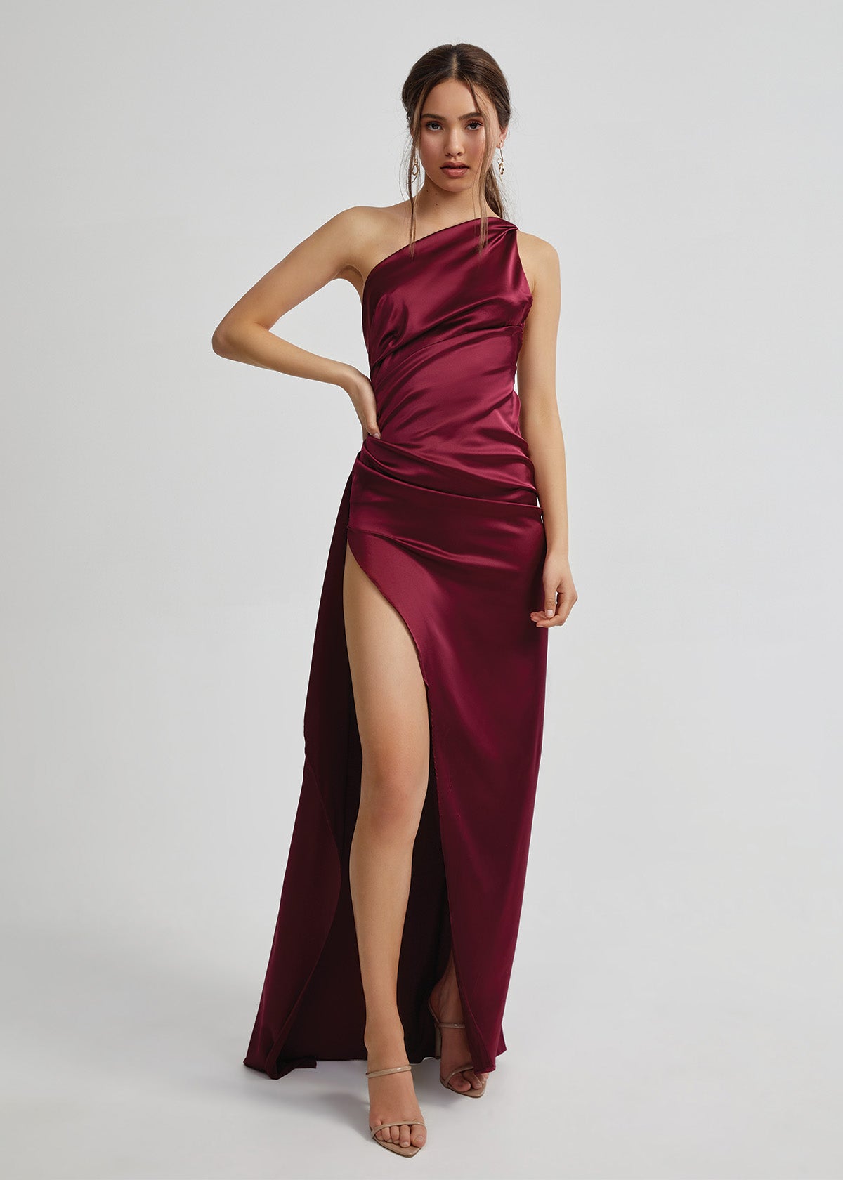 Lexi Samira Burgundy Formal Dress