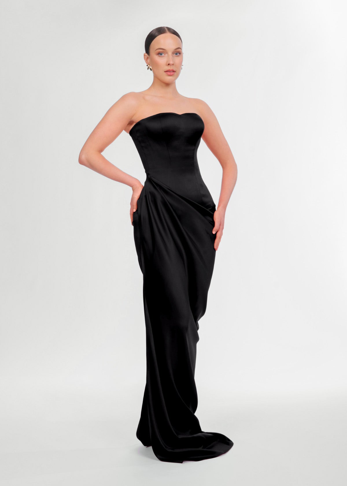 Lia Stublla Bianca Gown Black
