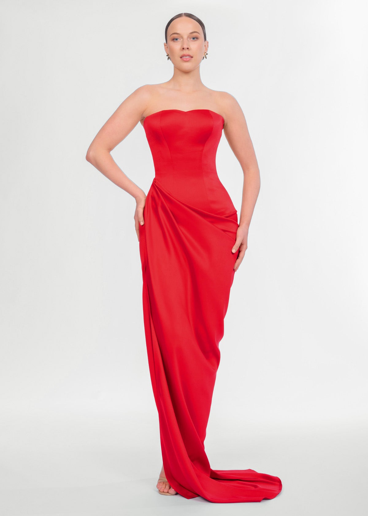 Lia Stublla Bianca Red Formal Dress