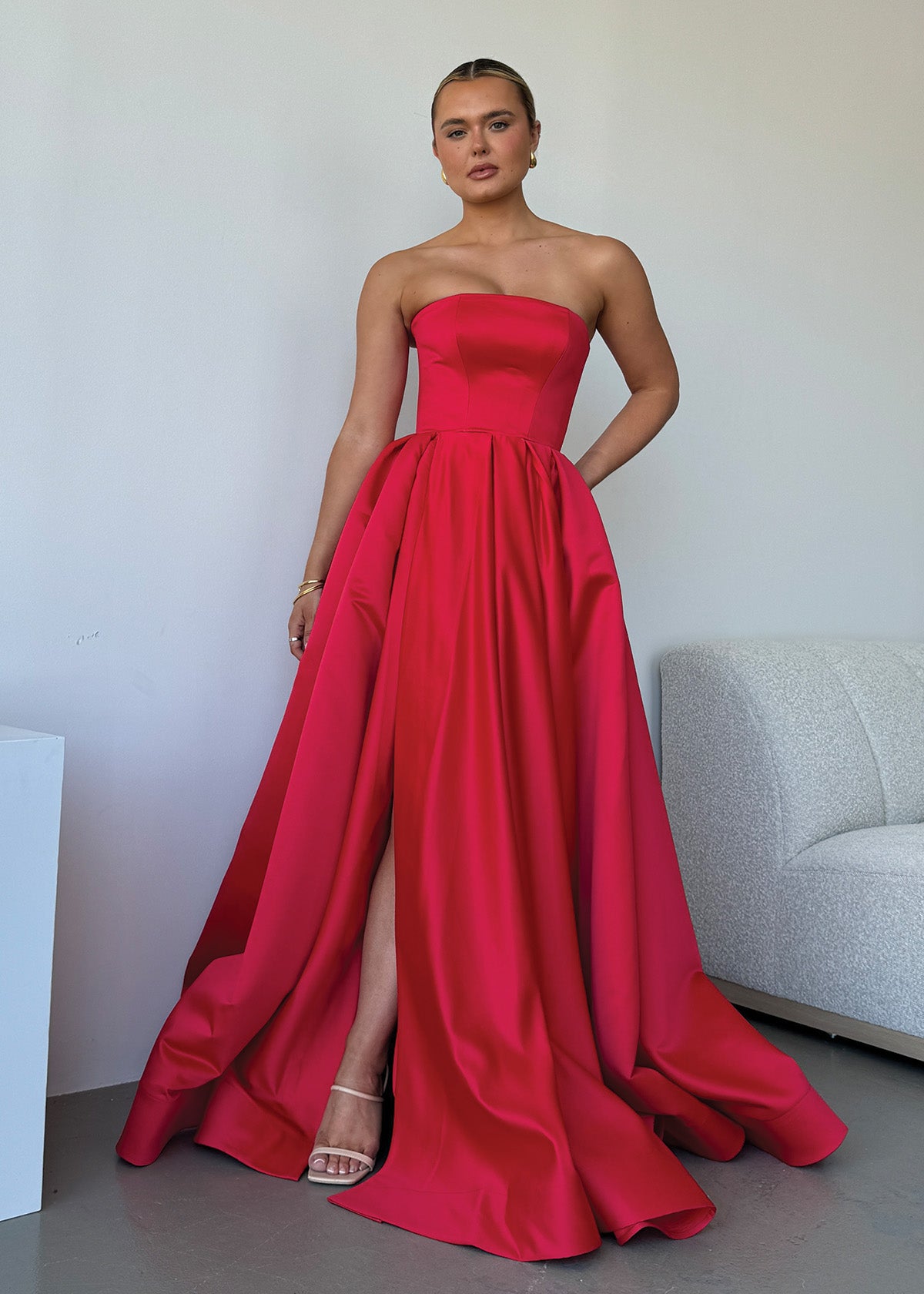 Lia Stublla Macie Red Formal Dress