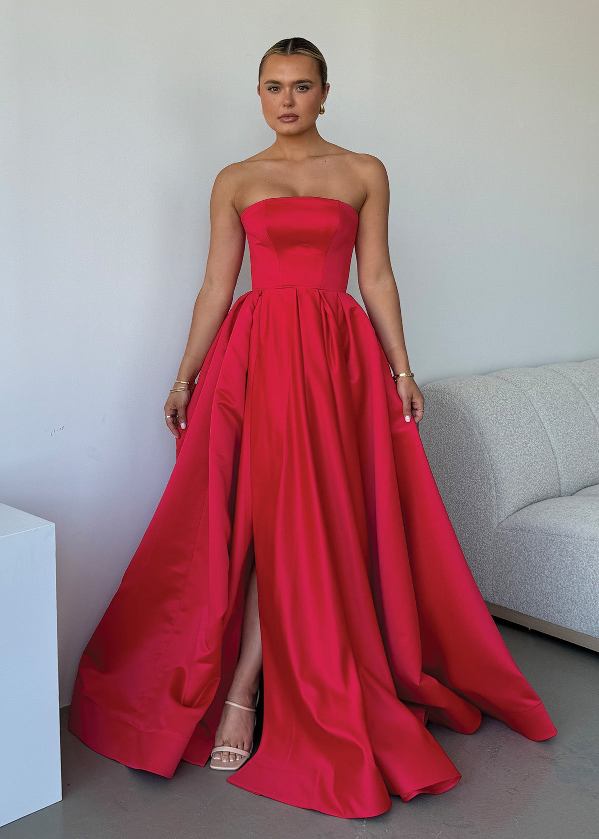 Lia Stublla Macie Red Formal Dress