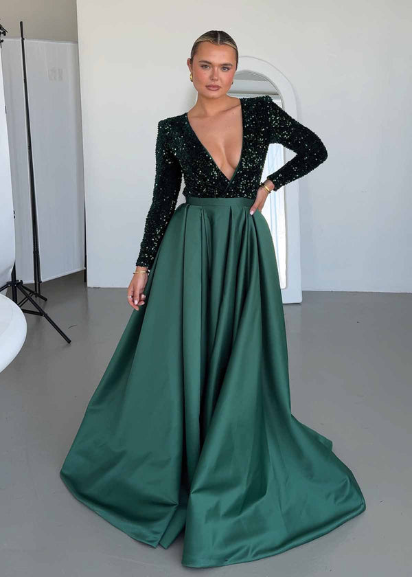 Lia Stublla Veronica Emerald Green Formal Dress