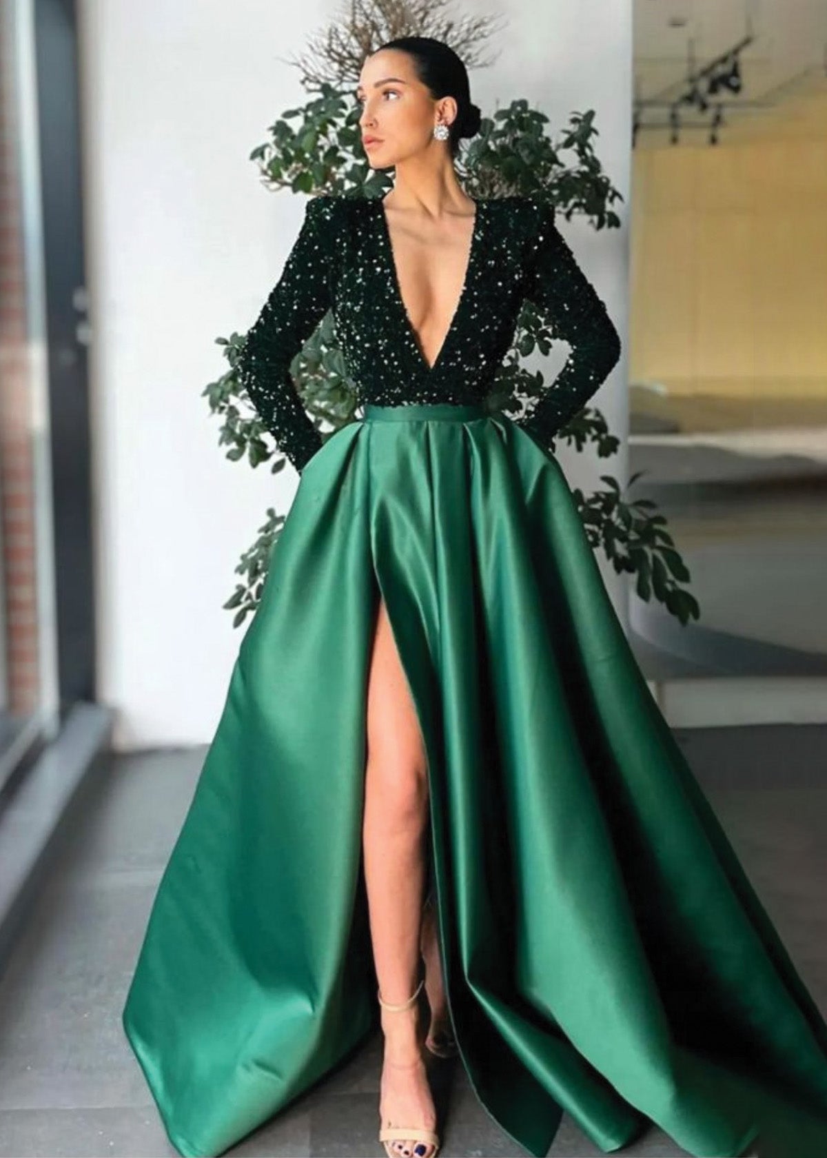 Lia Stublla Veronica Emerald Green Formal Dress