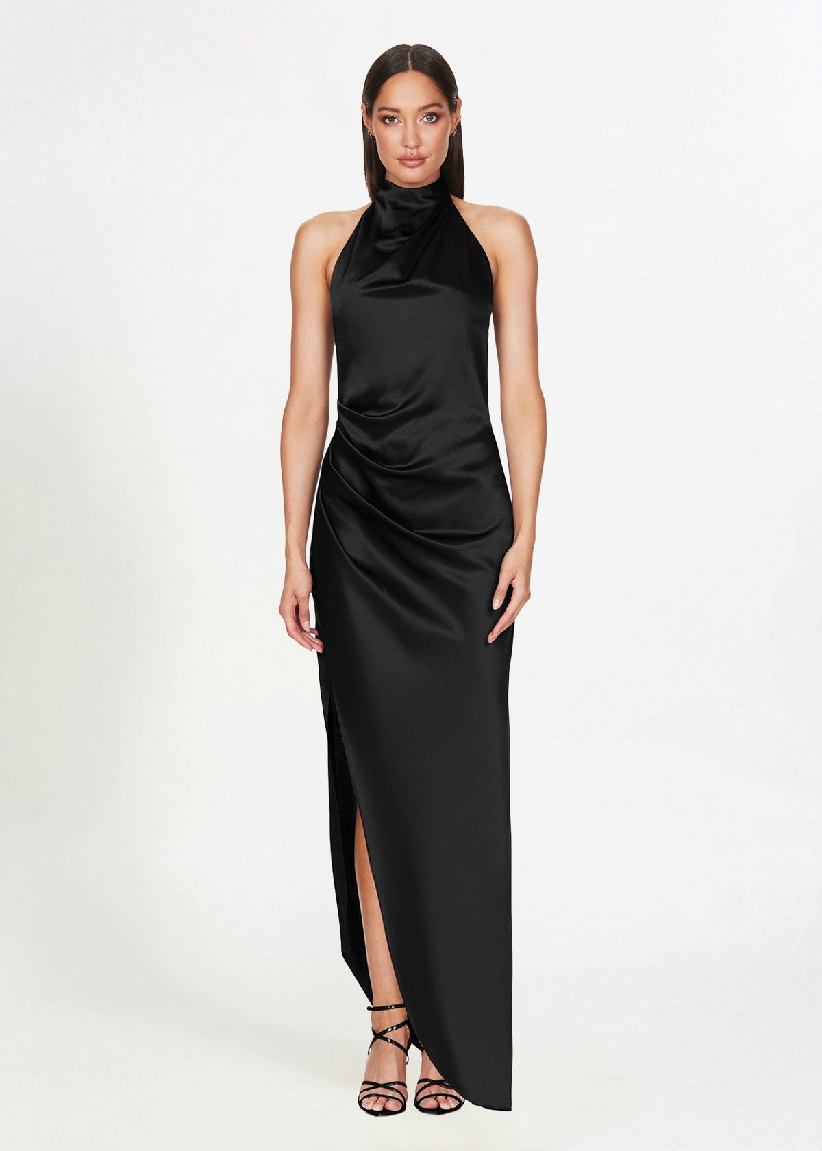 Nookie Amelia Halter Black Formal Dress