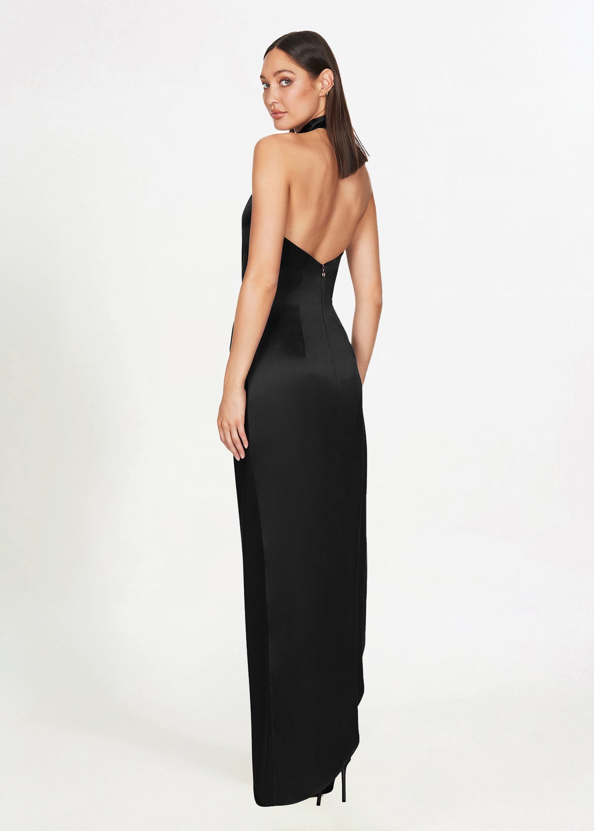 Nookie Amelia Halter Black Formal Dress