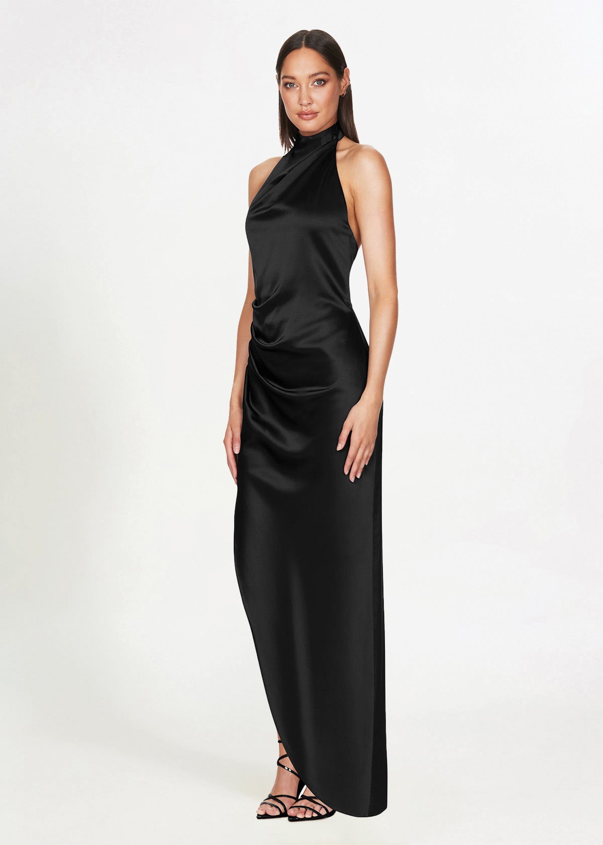 Nookie Amelia Halter Black Formal Dress