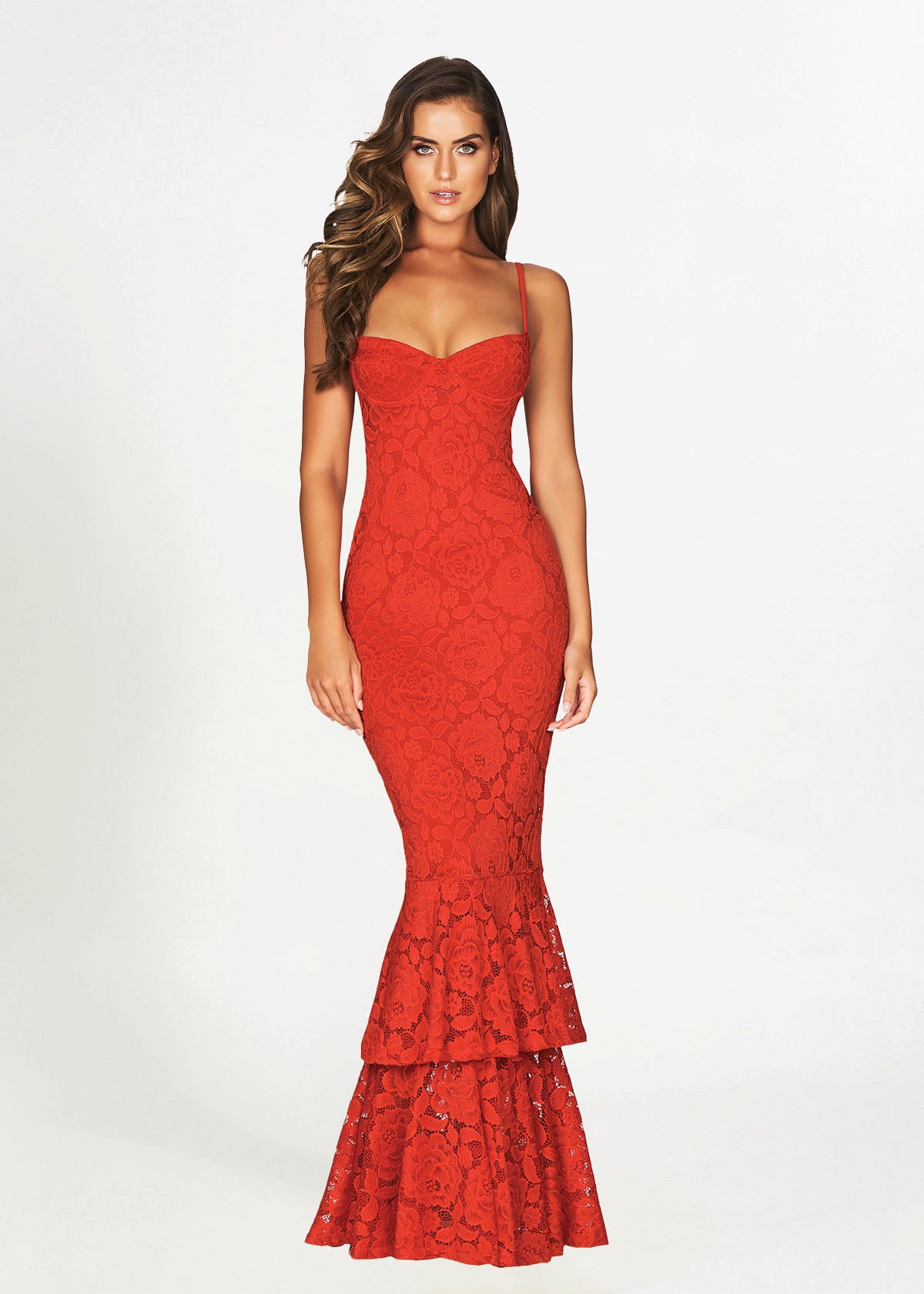 Nookie Liana Lace Red Formal Dress