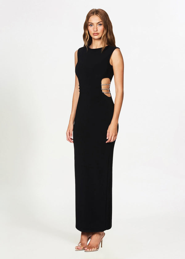 Nookie Mila Diamante Black Formal Dress