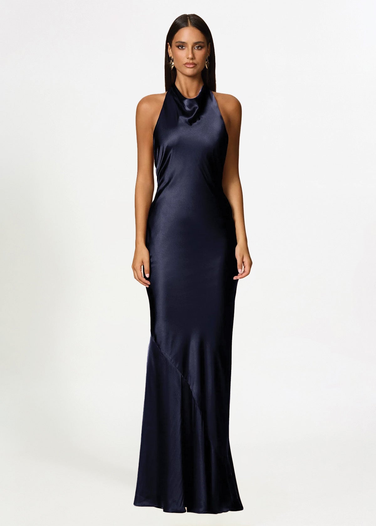 Nookie Penelope Halter Navy Formal Dress