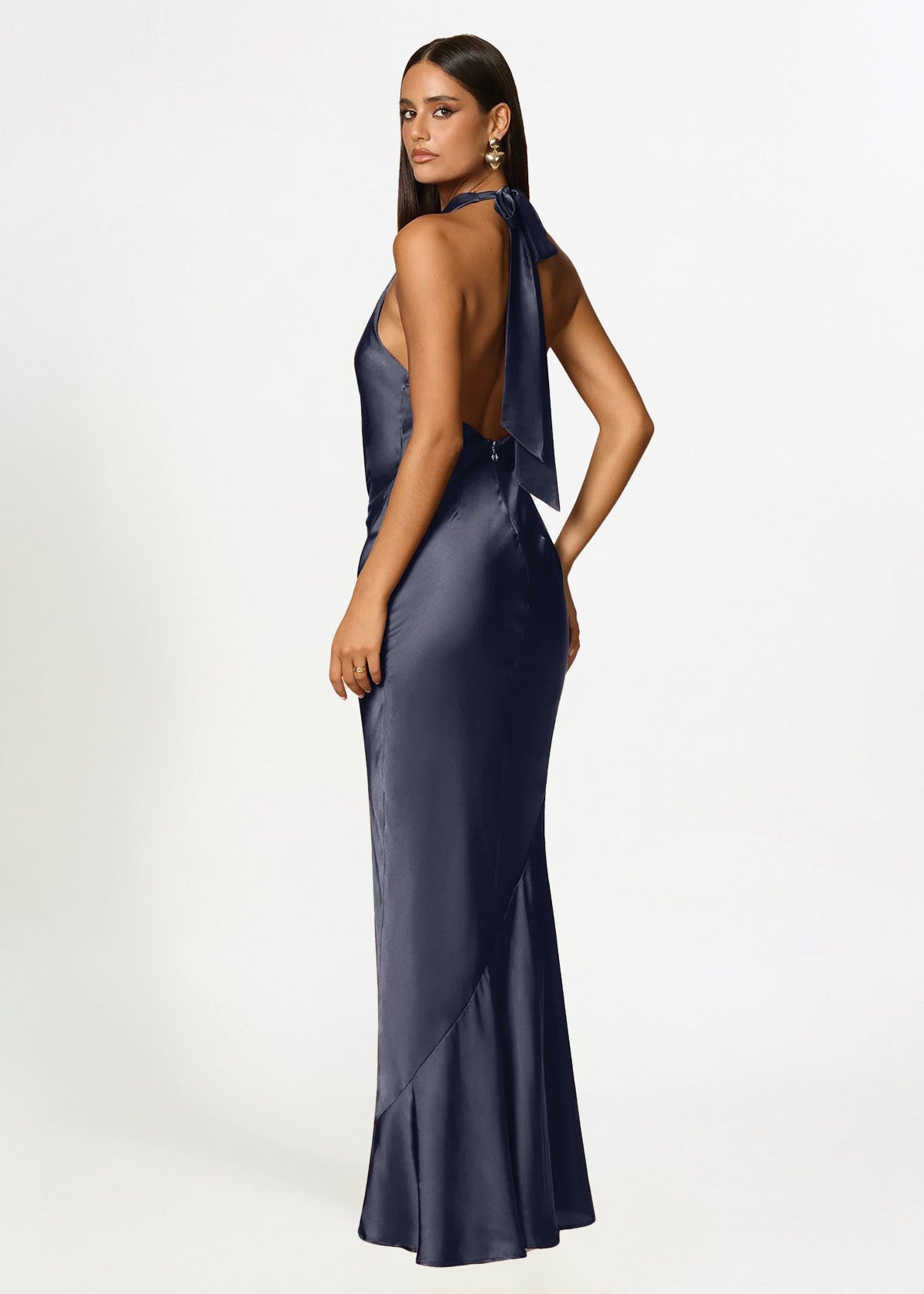 Nookie Penelope Halter Navy Formal Dress