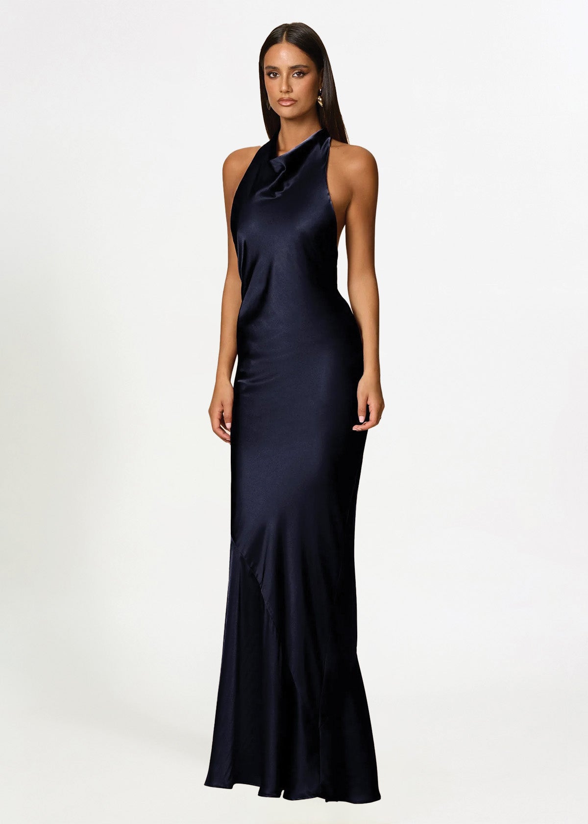 Nookie Penelope Halter Navy Formal Dress