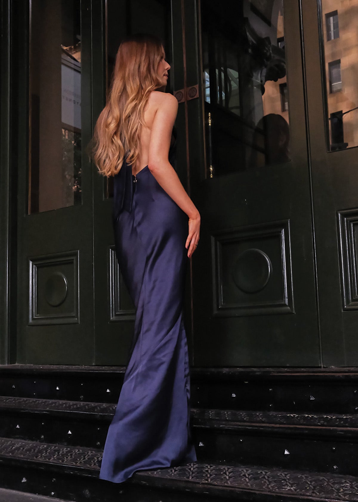 Nookie Penelope Halter Navy Formal Dress