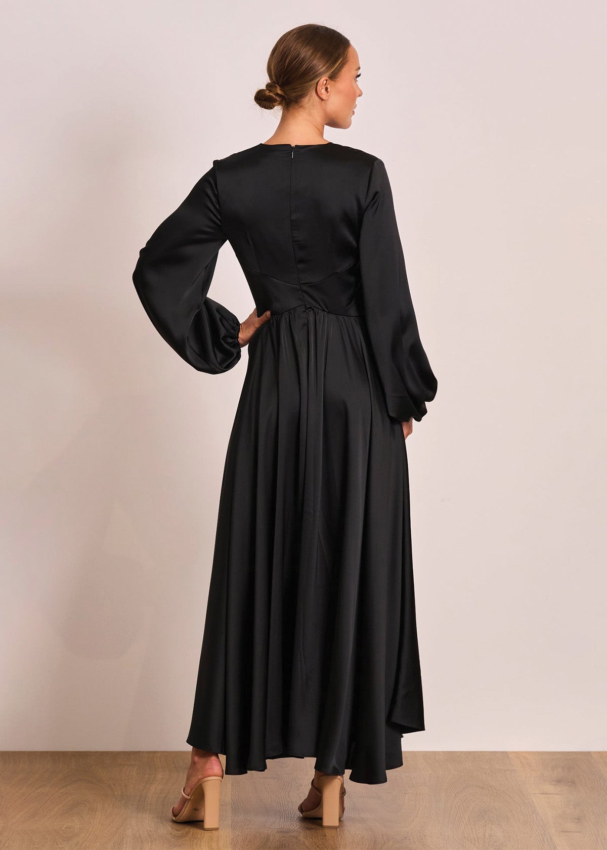 Pasduchas Lucia Long Sleeve Black Formal Dress