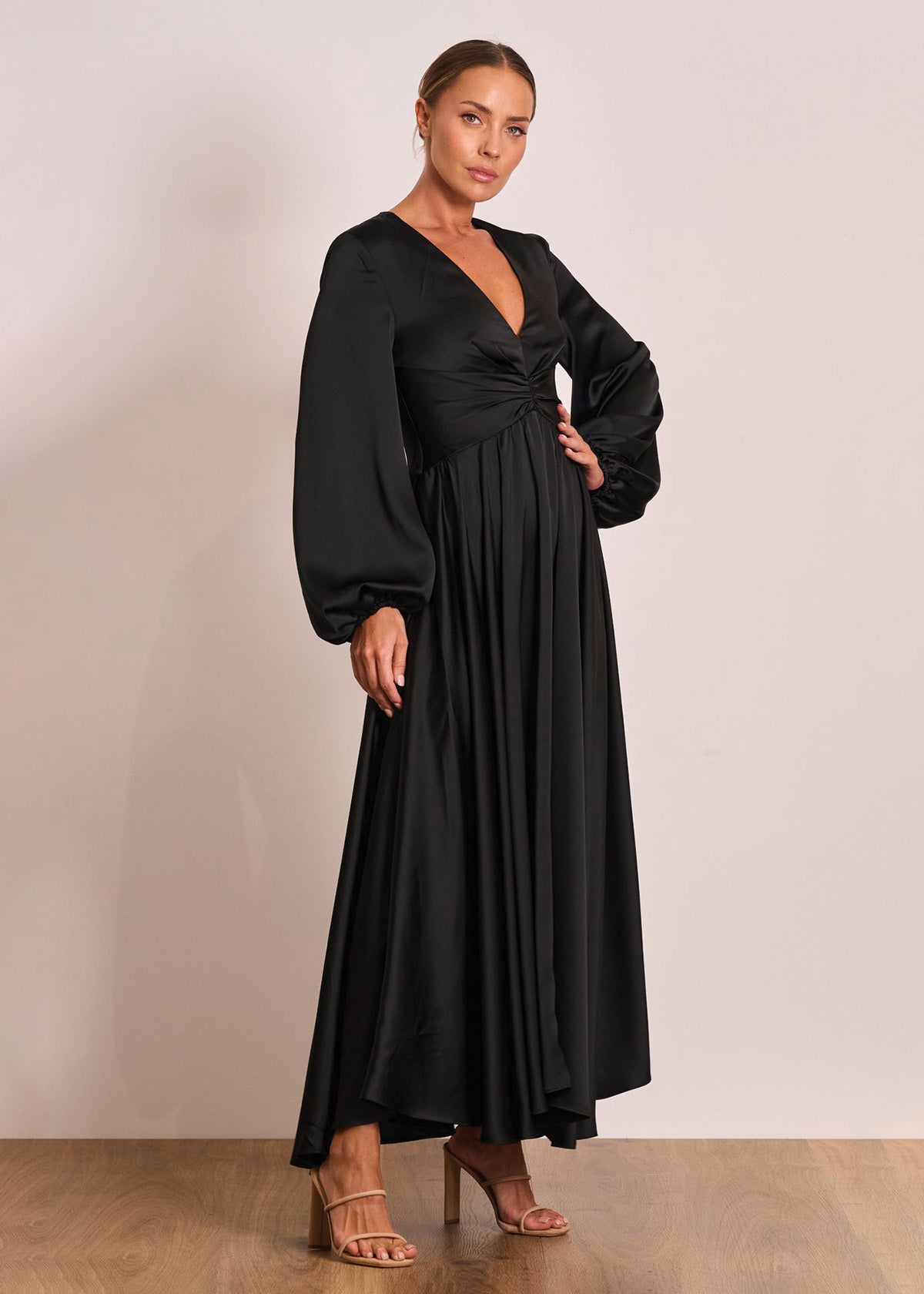 Pasduchas Lucia Long Sleeve Black Formal Dress