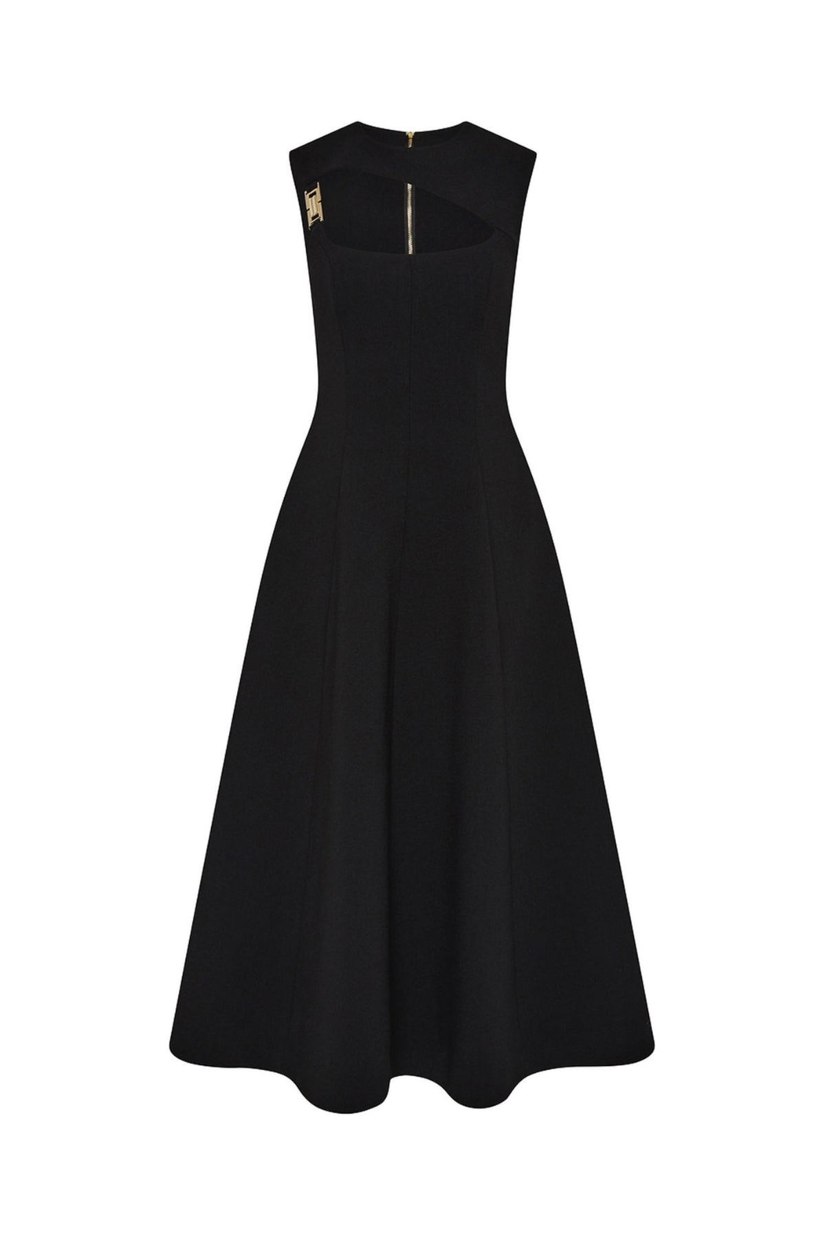 Rebecca Vallance Freyja Black Midi Dress