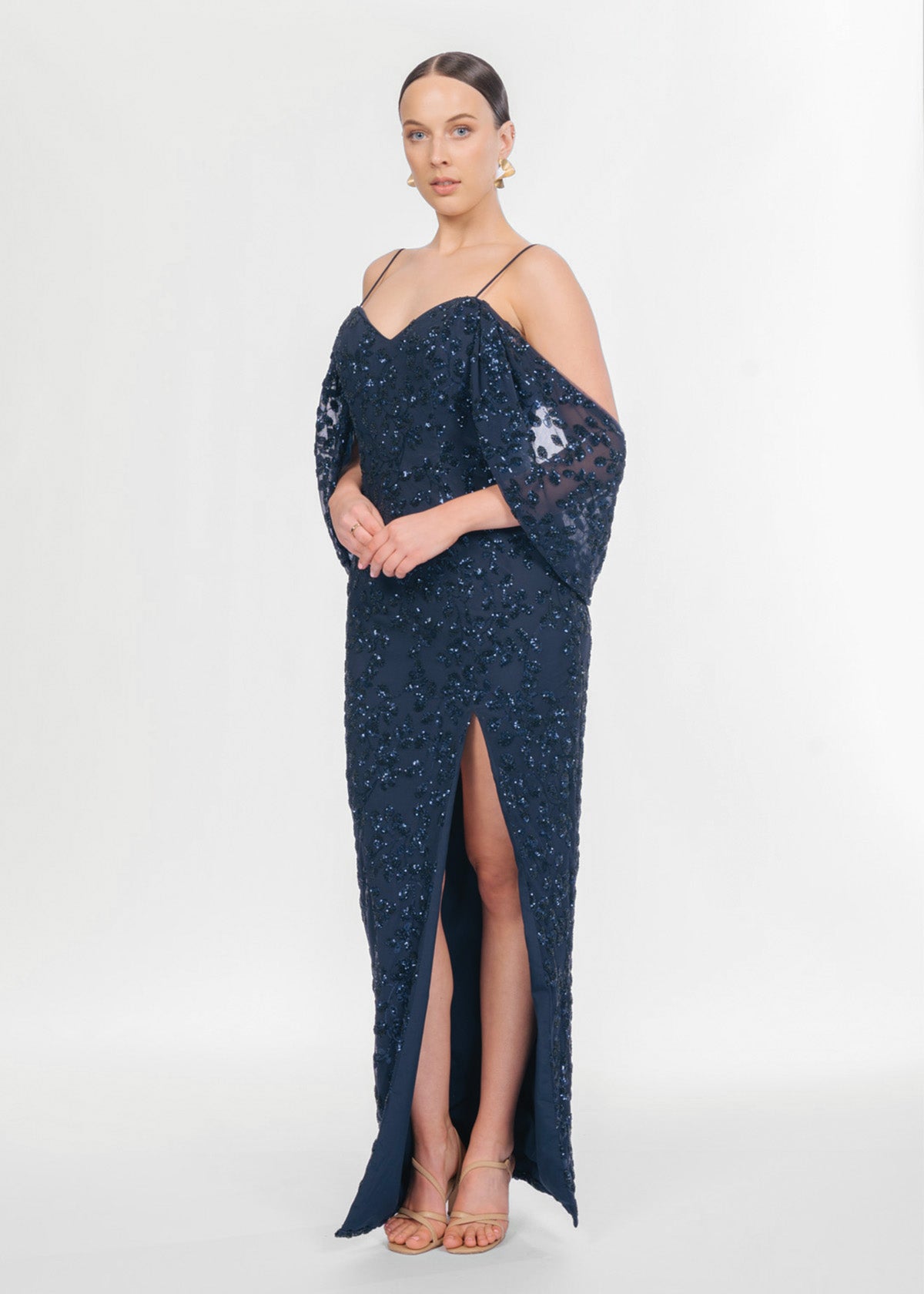 Tina Holly Lavinia Sequin Navy Formal Dress