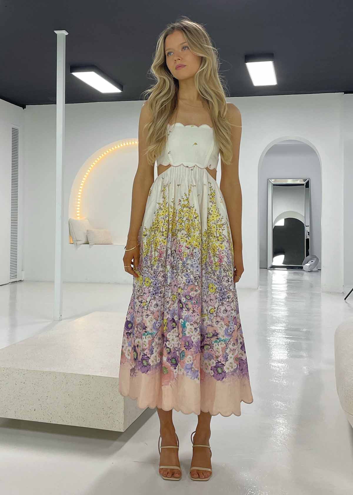 Zimmermann Jude Scallop Midi Dress