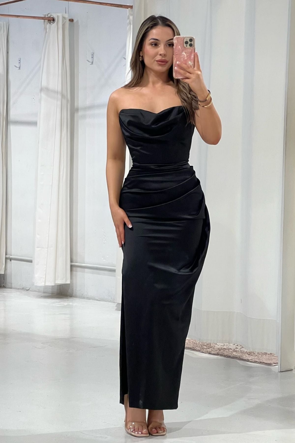 House Of CB Adrienne Corset Black Formal Dress