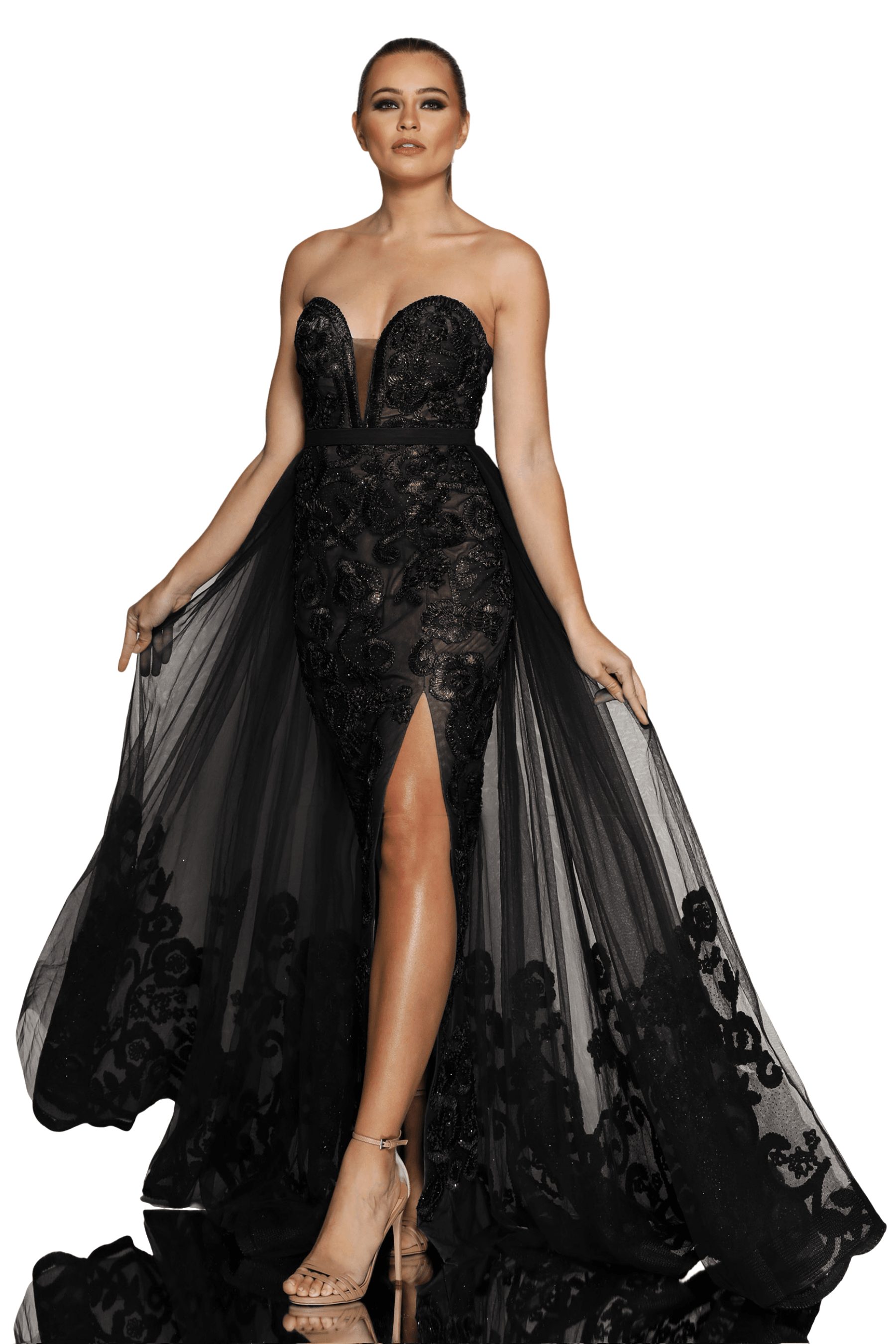 Jadore JADORE Sienna Gown with Overskirt JX1067 (Black/Nude) - RRP $899 - jadore-sienna-gown-with-overskirt-jx1067-blacknude---rrp-9-dress-for-a-night-30754724.png