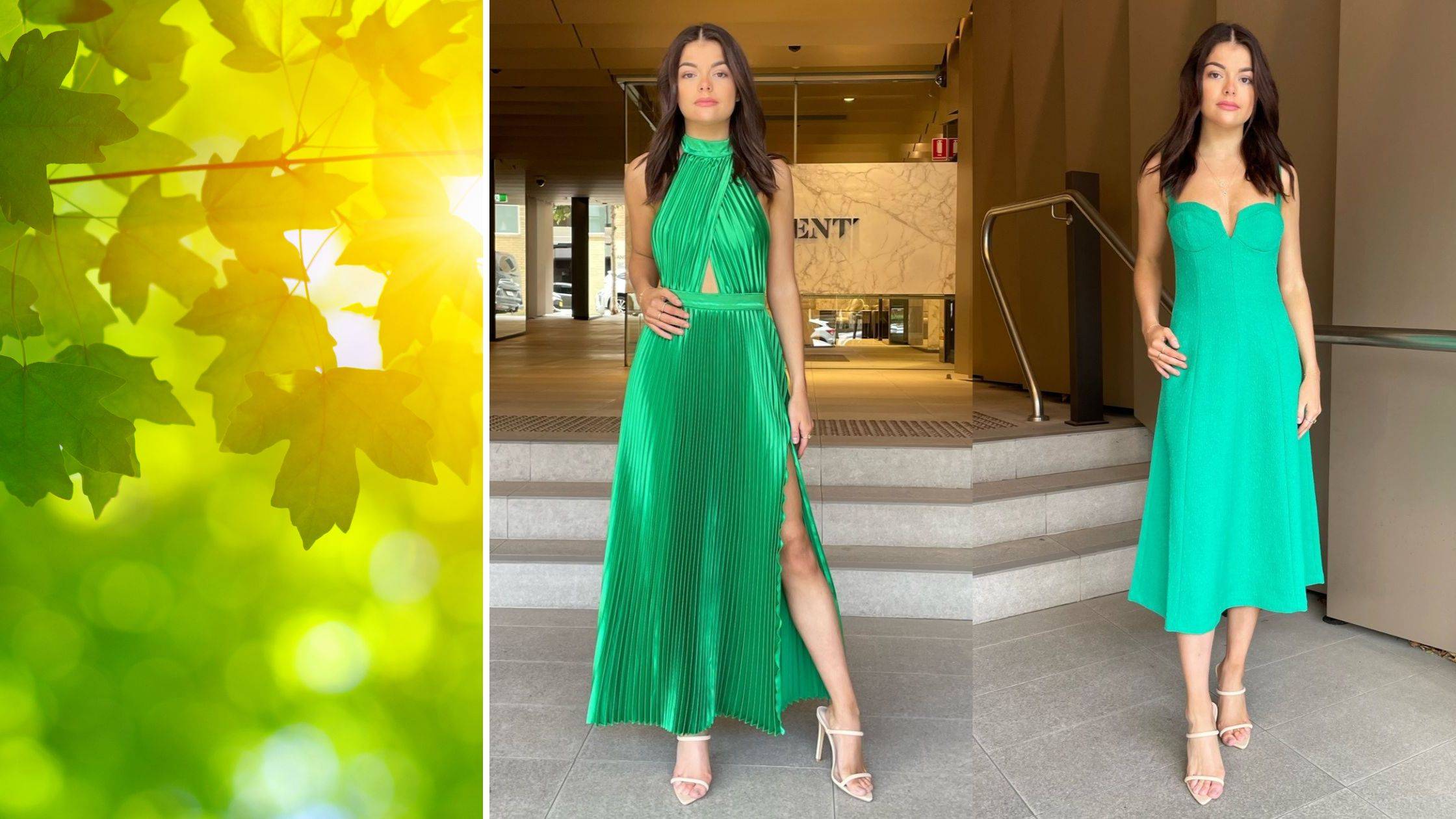 Yes, it's Spring, but are green dresses in at the moment?