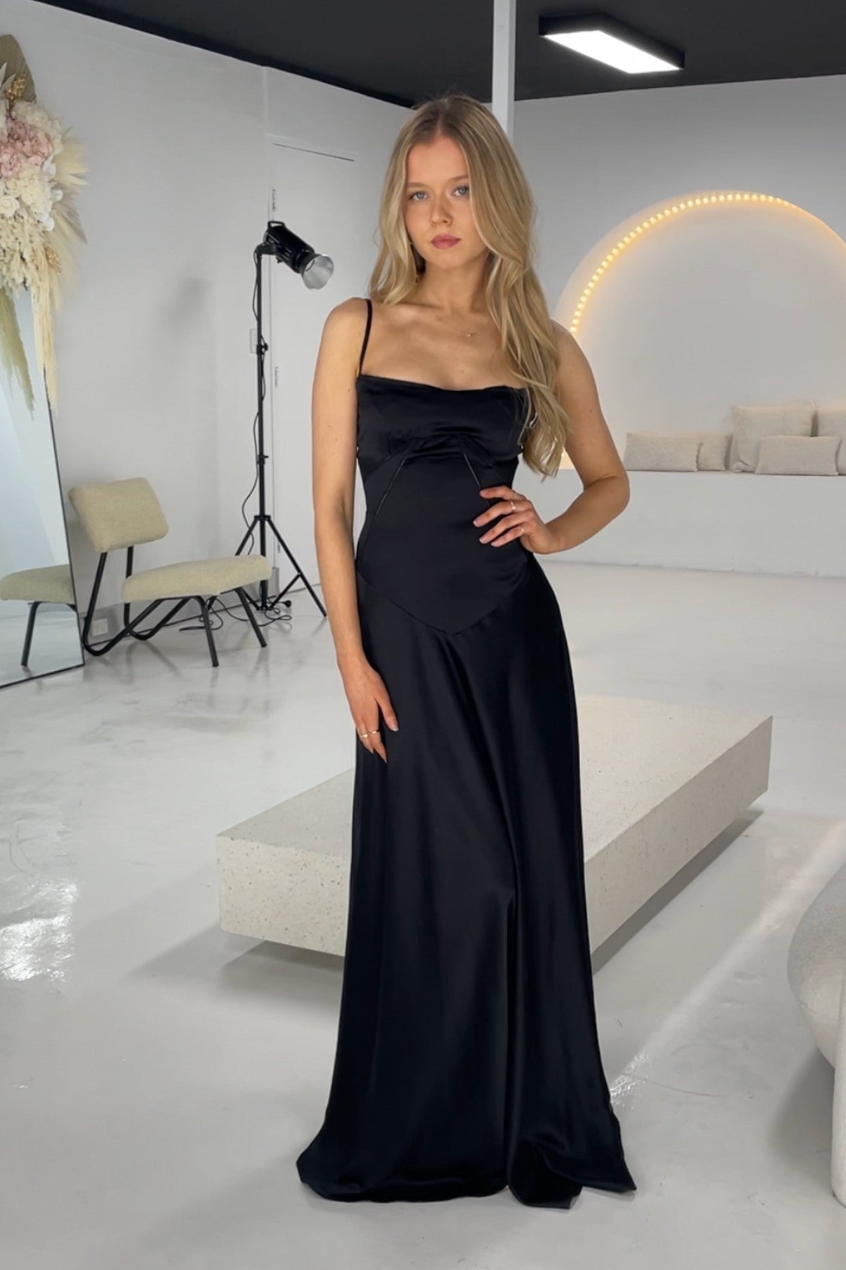 Rent HOUSE OF CB Anabella Lace Up Maxi (Black) - Rent this $129