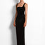 Nookie Veda Maxi velvet dress Black