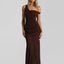 Cadence Crepe Corset Dress in Espresso