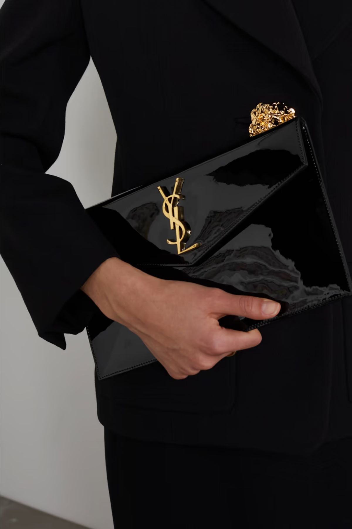 YSL Uptown Clutch Bag (Black) – Dress for a Night