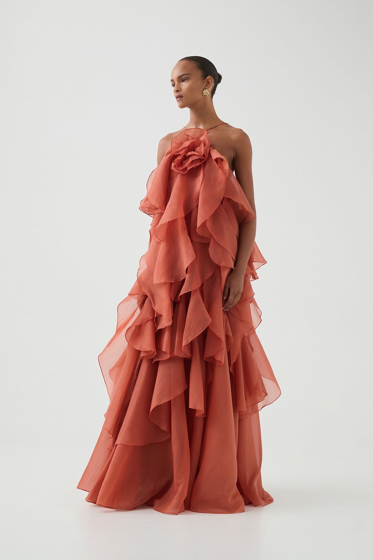Pandorea Dress in Coral Clay