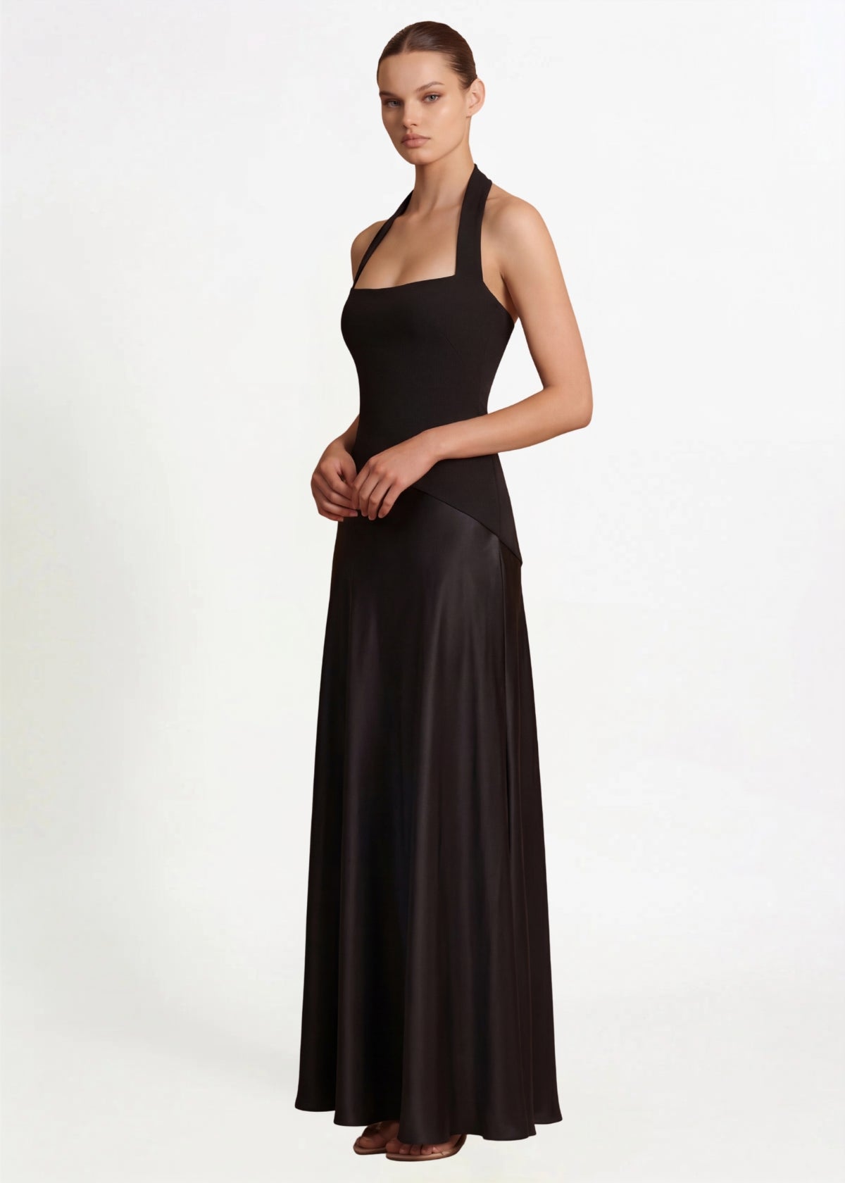 Hire Nookie Alice halter gown Black