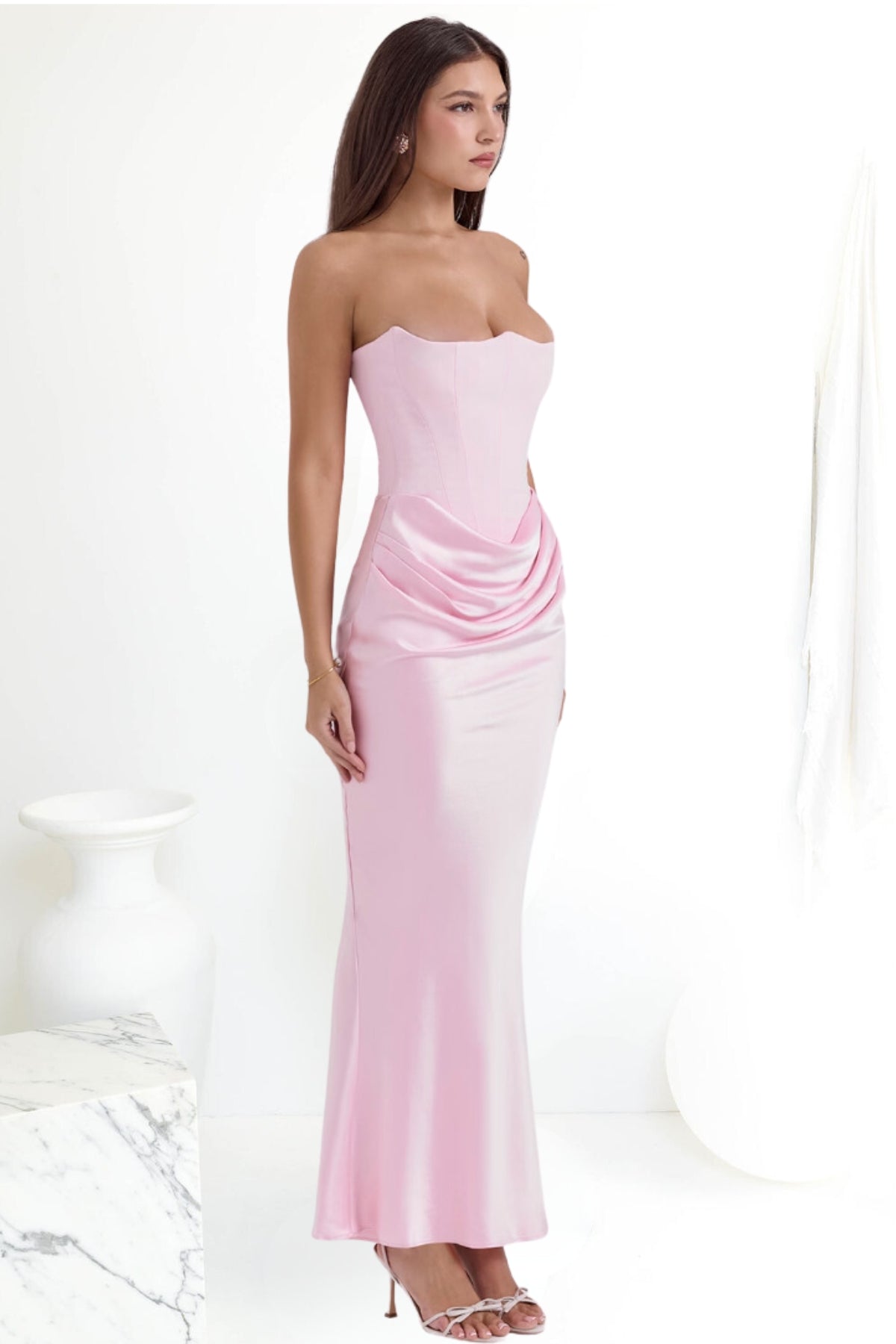 Rent House Of CB Persephone Corset Dress (Rose)