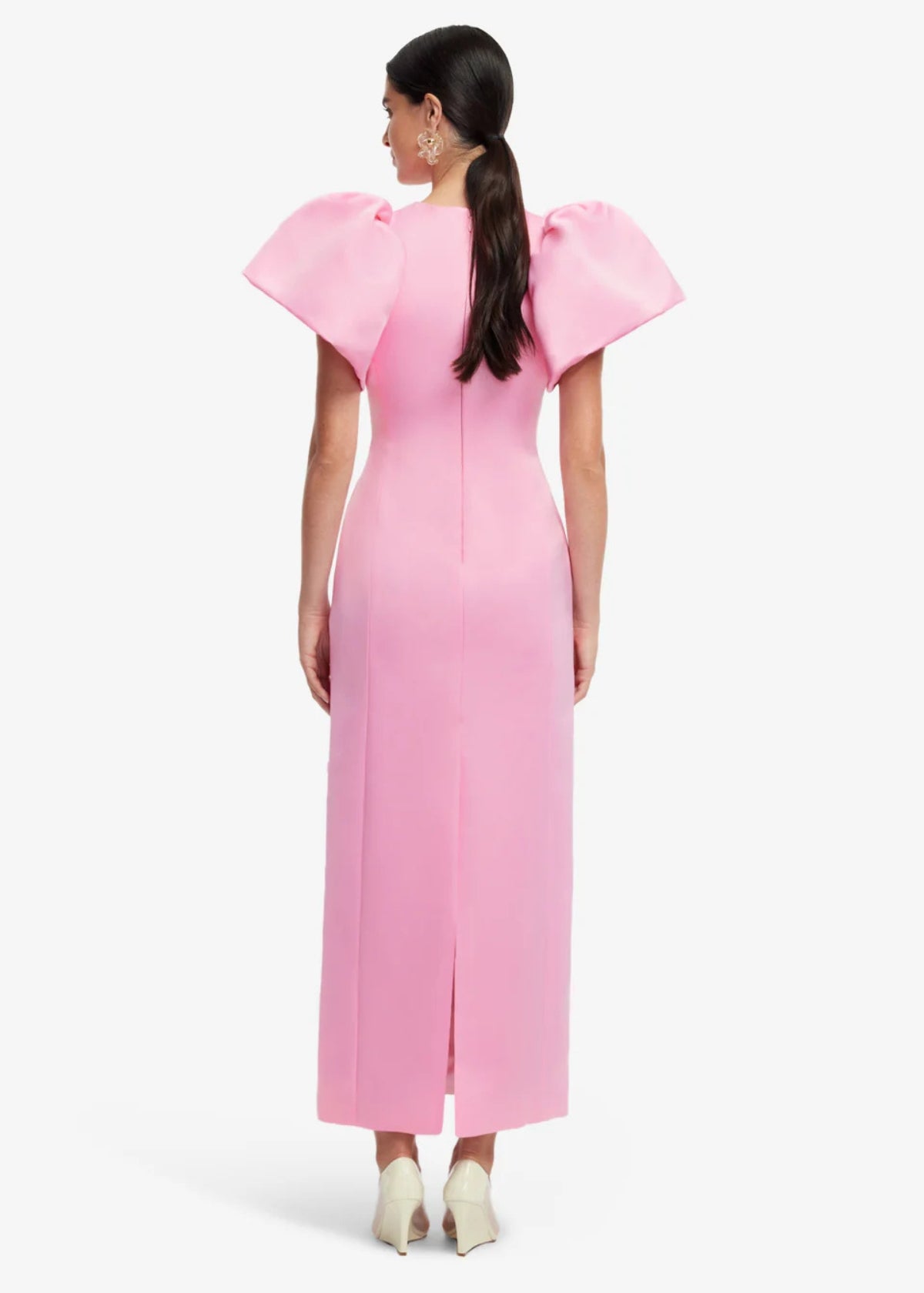 Lucinda Floral Applique Maxi Dress in Pink