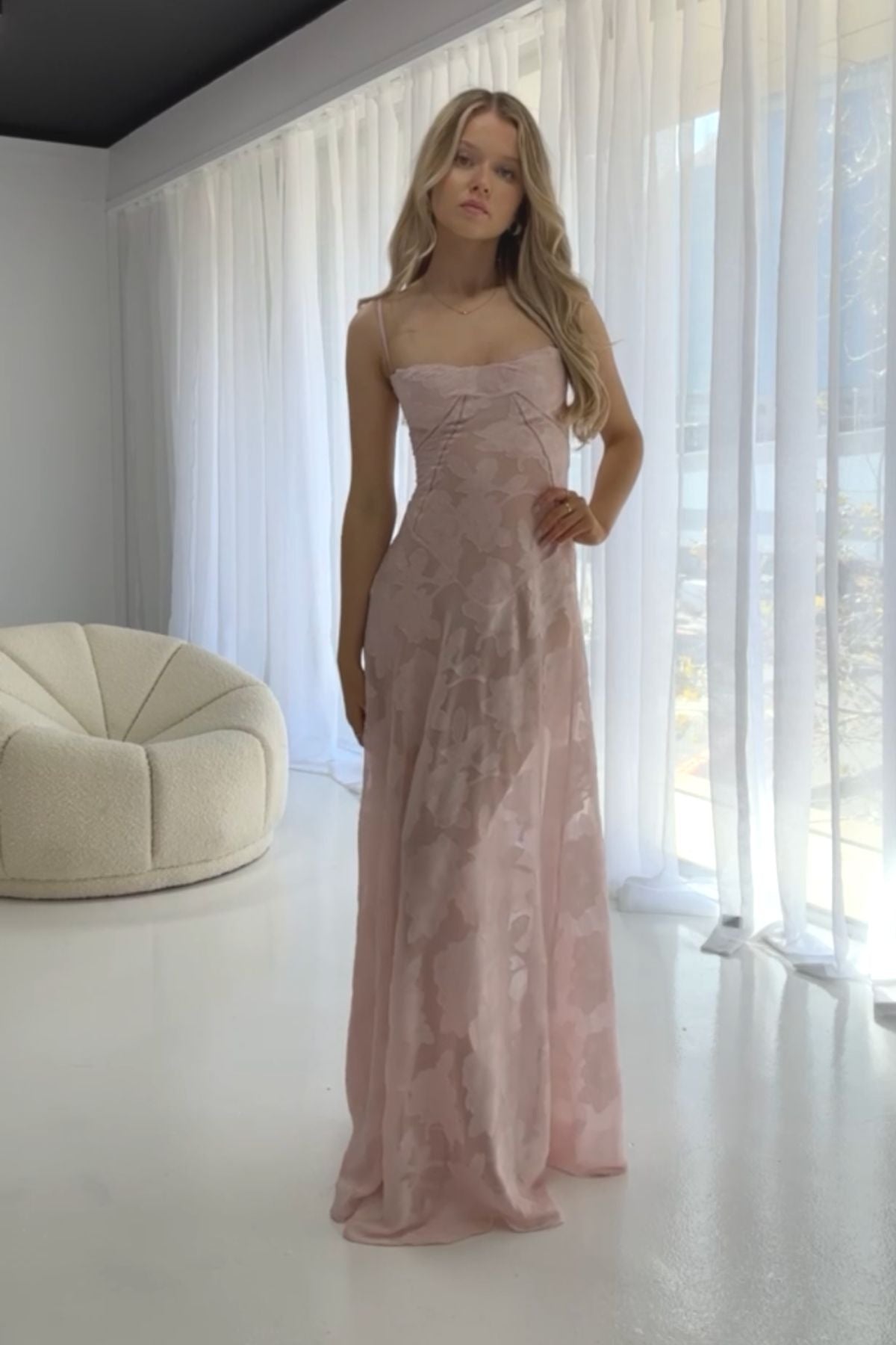 HOUSE OF CB Seren Corset Gown (Blush Pink) - RRP $419