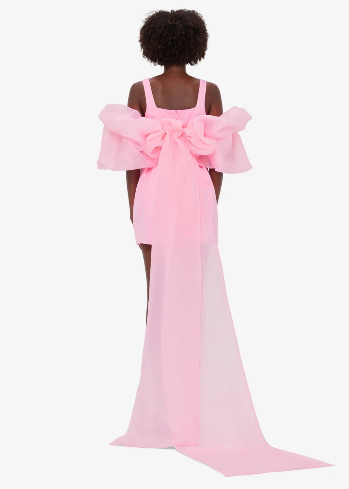Leonora Puff Sleeve Cape in Pink