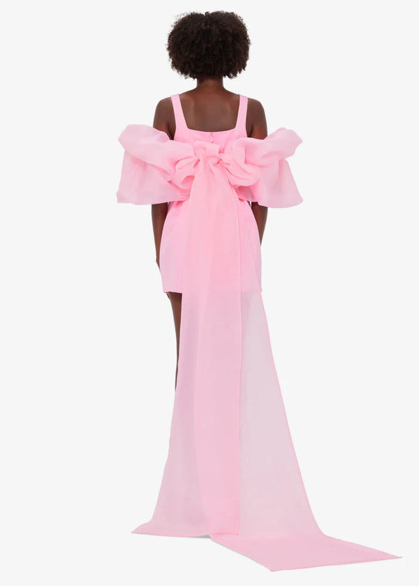 Leonora Puff Sleeve Cape in Pink