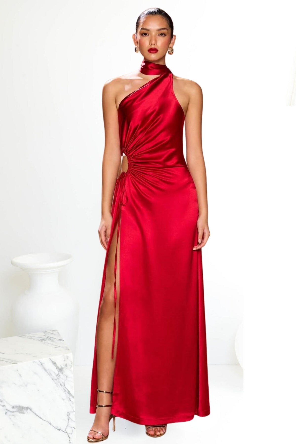 SONYA MODA Alia Maxi Dress (Sorrento Red),Dress for a Night