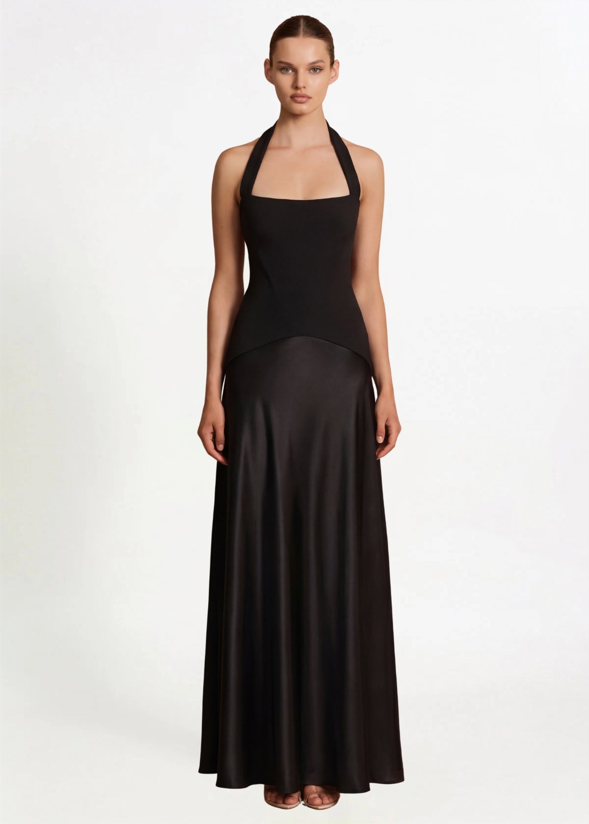 Hire Nookie Alice halter gown Black