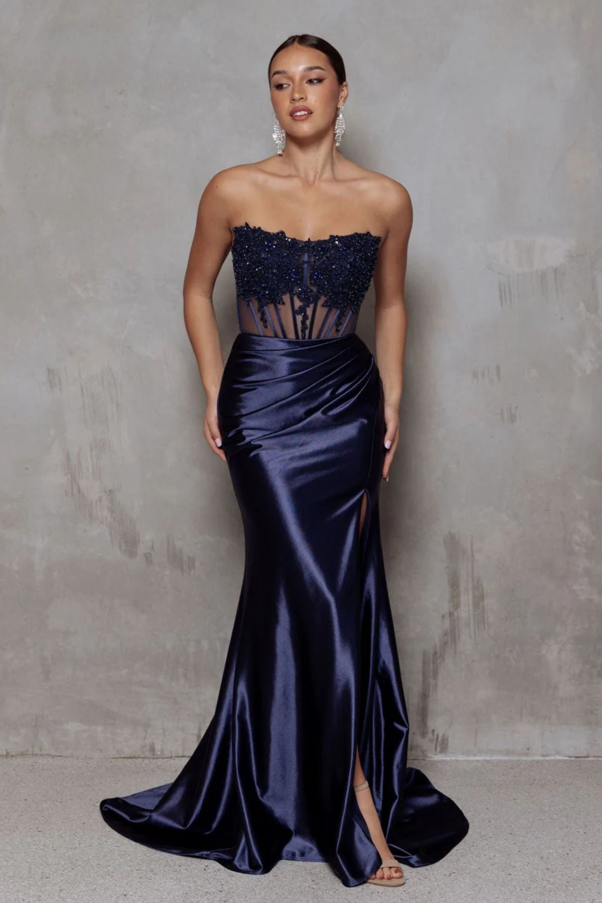 Ondine Dress in Navy