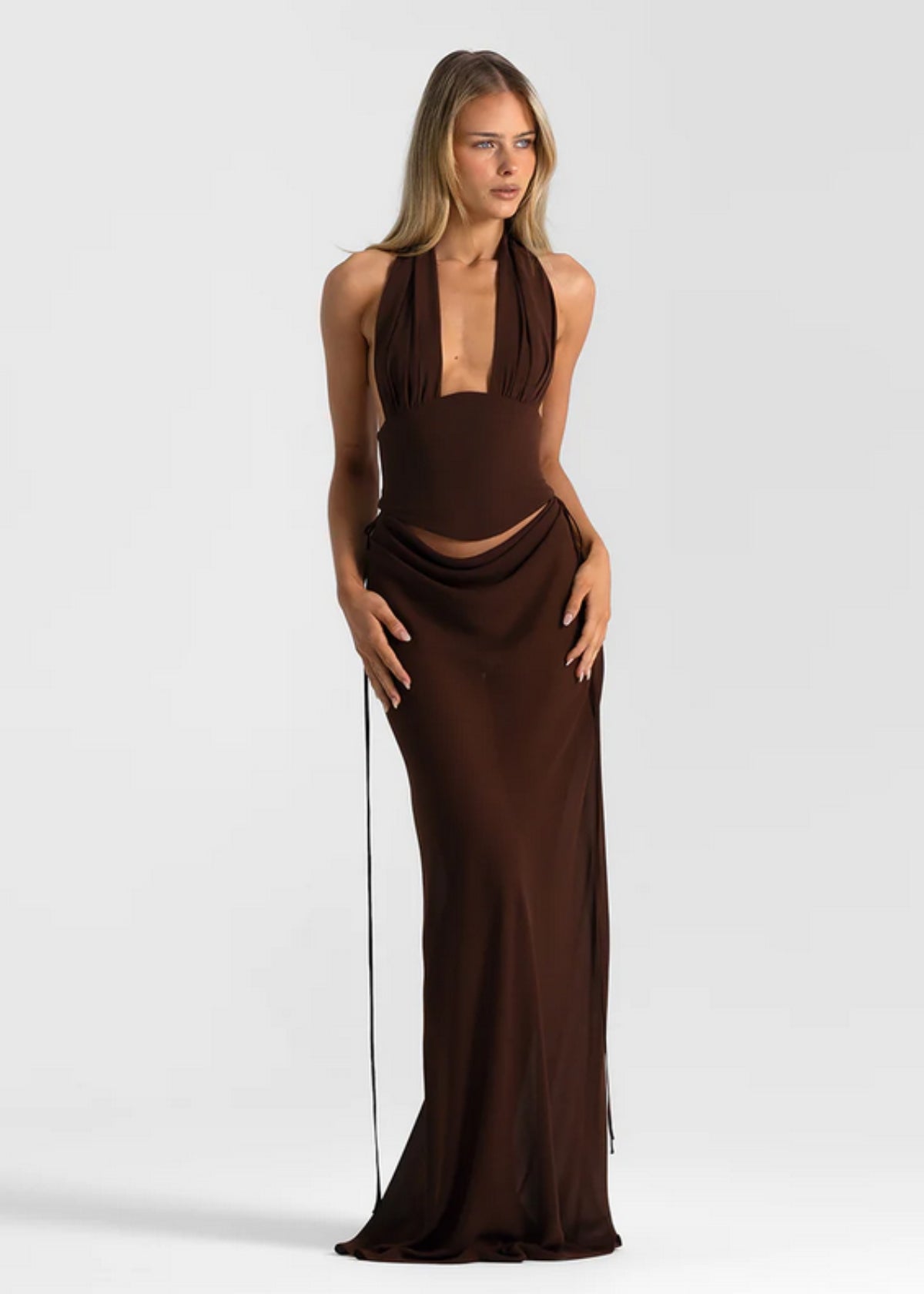 Bronte Top & Allira Skirt in Espresso