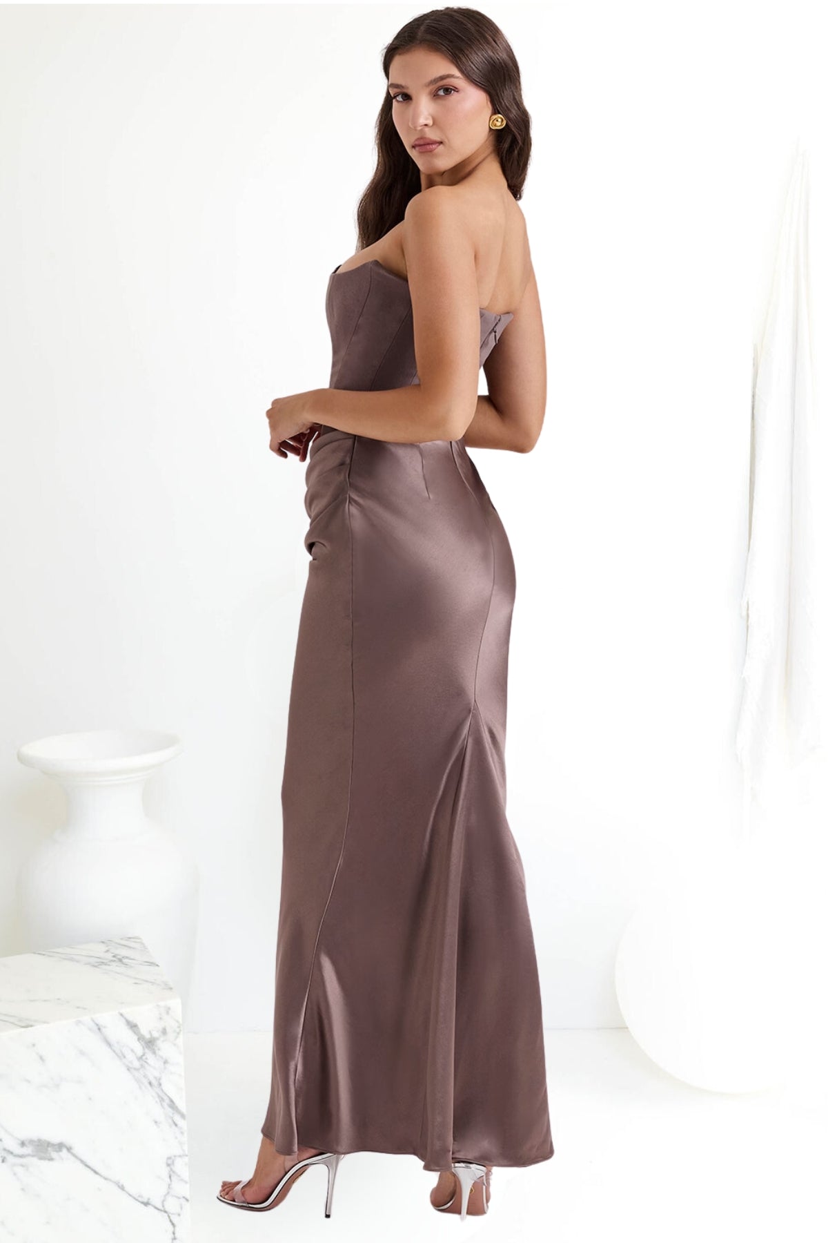 Persephone Corset Dress in Smoke