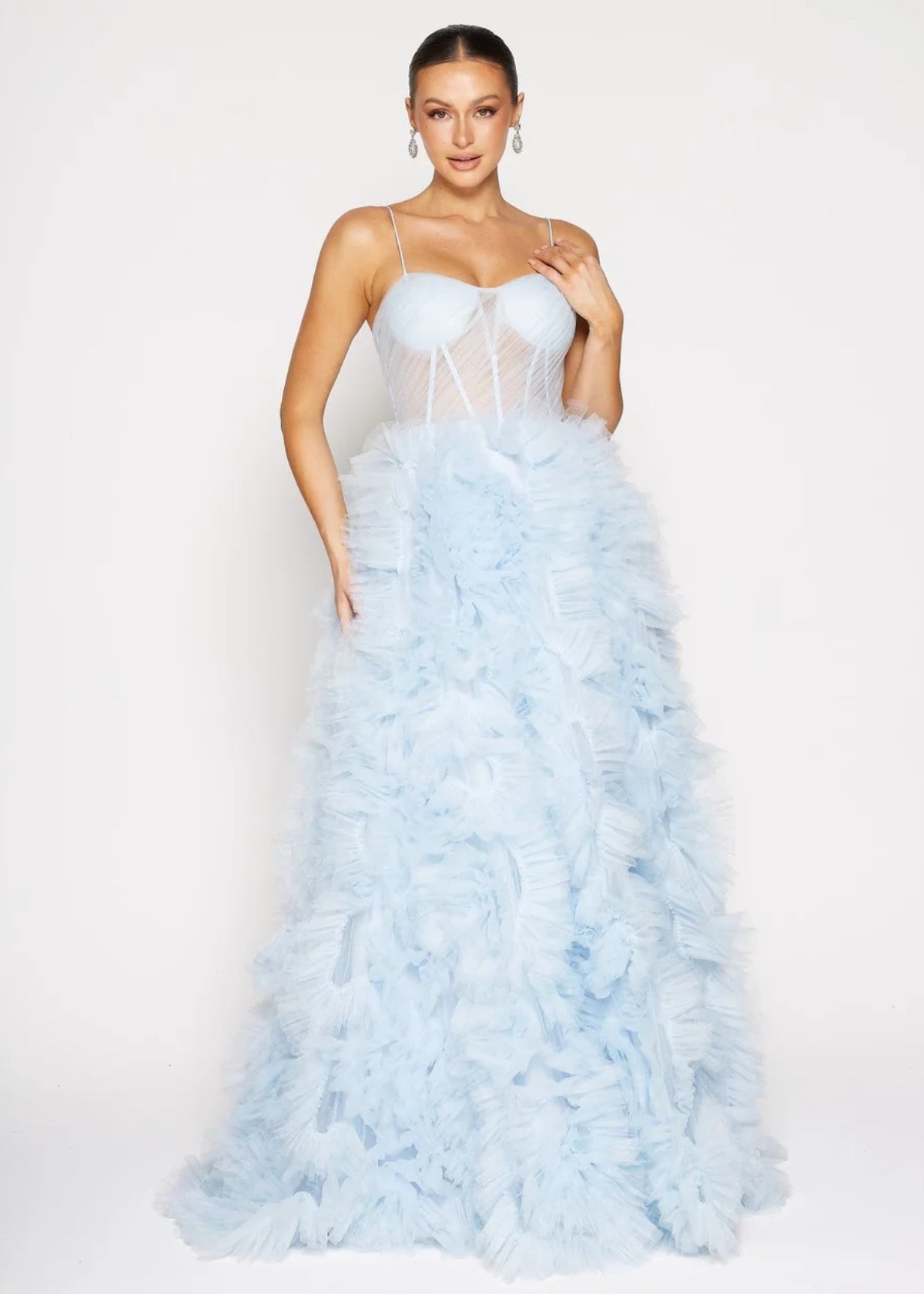 Devere Gown in Pale Blue