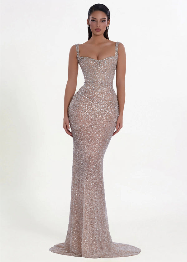 Albina Dyla Celestial Shimmer Dress Hire for Black tie event from Dress for a Night