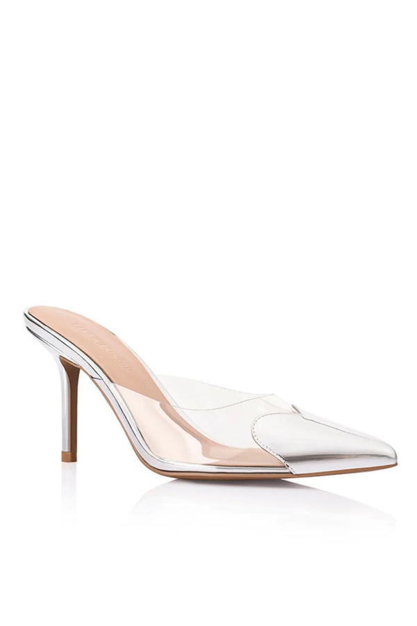 Buy LANA WILKINSON Raquel Mule Heel (Silver Mirror)