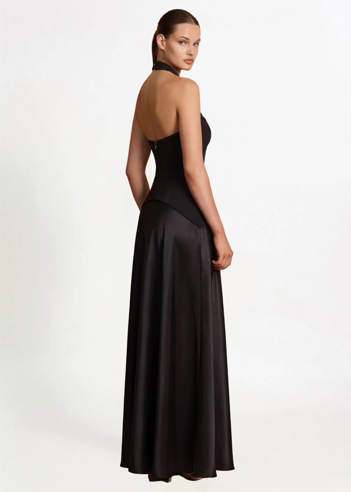Hire Nookie Alice halter gown Black